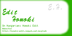 edit homoki business card